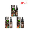Three bottles of Stinky Ass fart spray prank gag in dark glass bottles with black and gold labels
