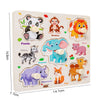 Toddler Wooden Puzzle Set - Animal, Traffic & Fruit Theme - Montessori Learning Toy