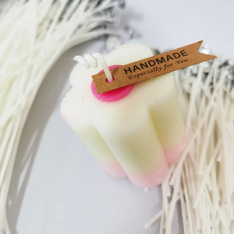 Waxed Cotton Candle Wicks & Holders (100-Piece Assortment)