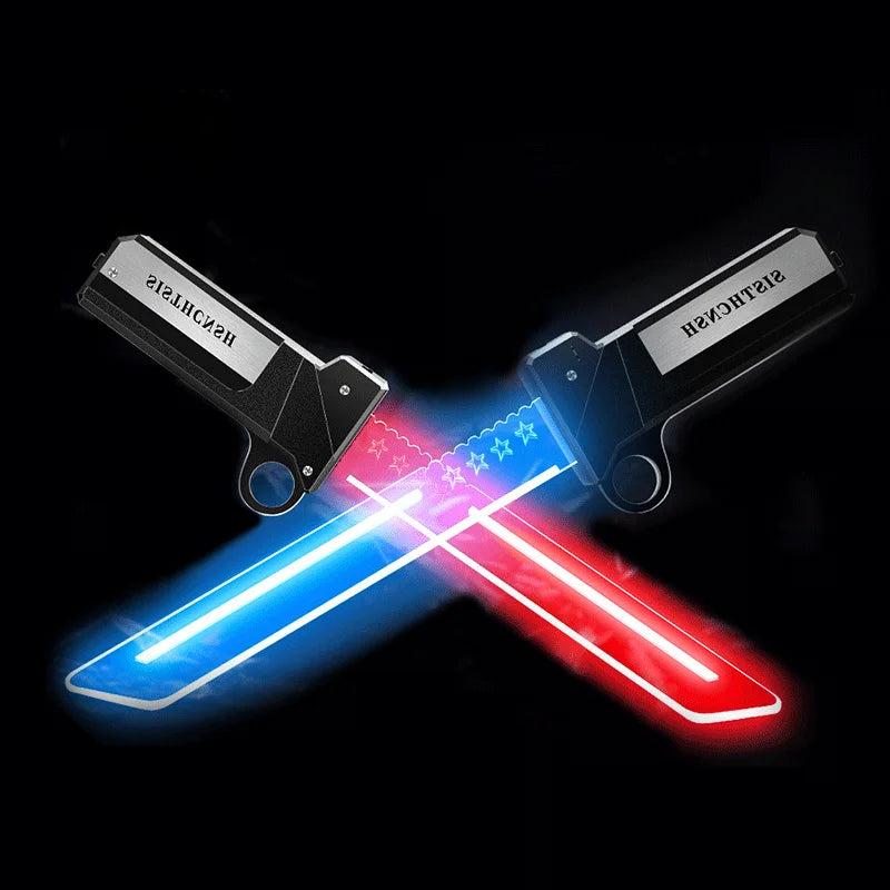 2-in-1 Lightsaber Toy with Twin Red & Blue Blades
