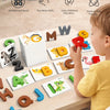 Montessori Wooden Spelling Game with Letter Matching Cards