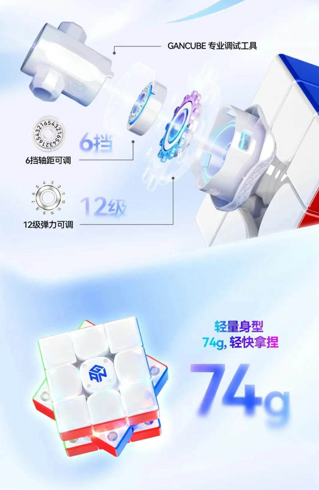 GAN i4 Smart Magnetic Speed Cube with App Connectivity