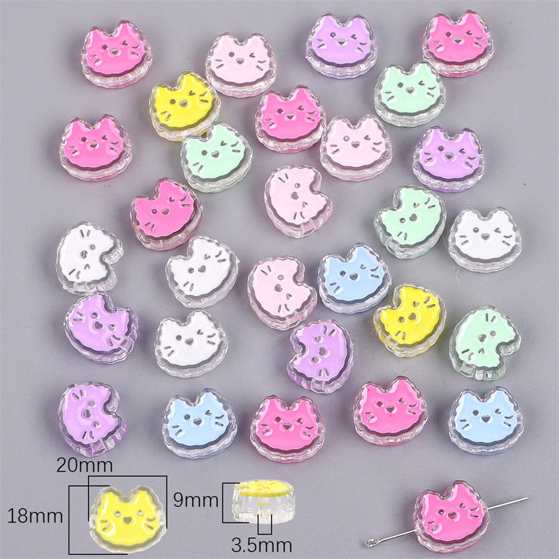 A collection of colorful enamel charm beads in various shapes and sizes for DIY jewelry making.