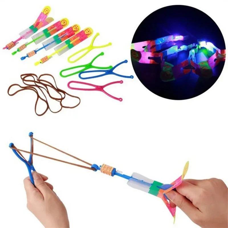 Glowing Dragonfly Slingshot Toy with LED Arrows
