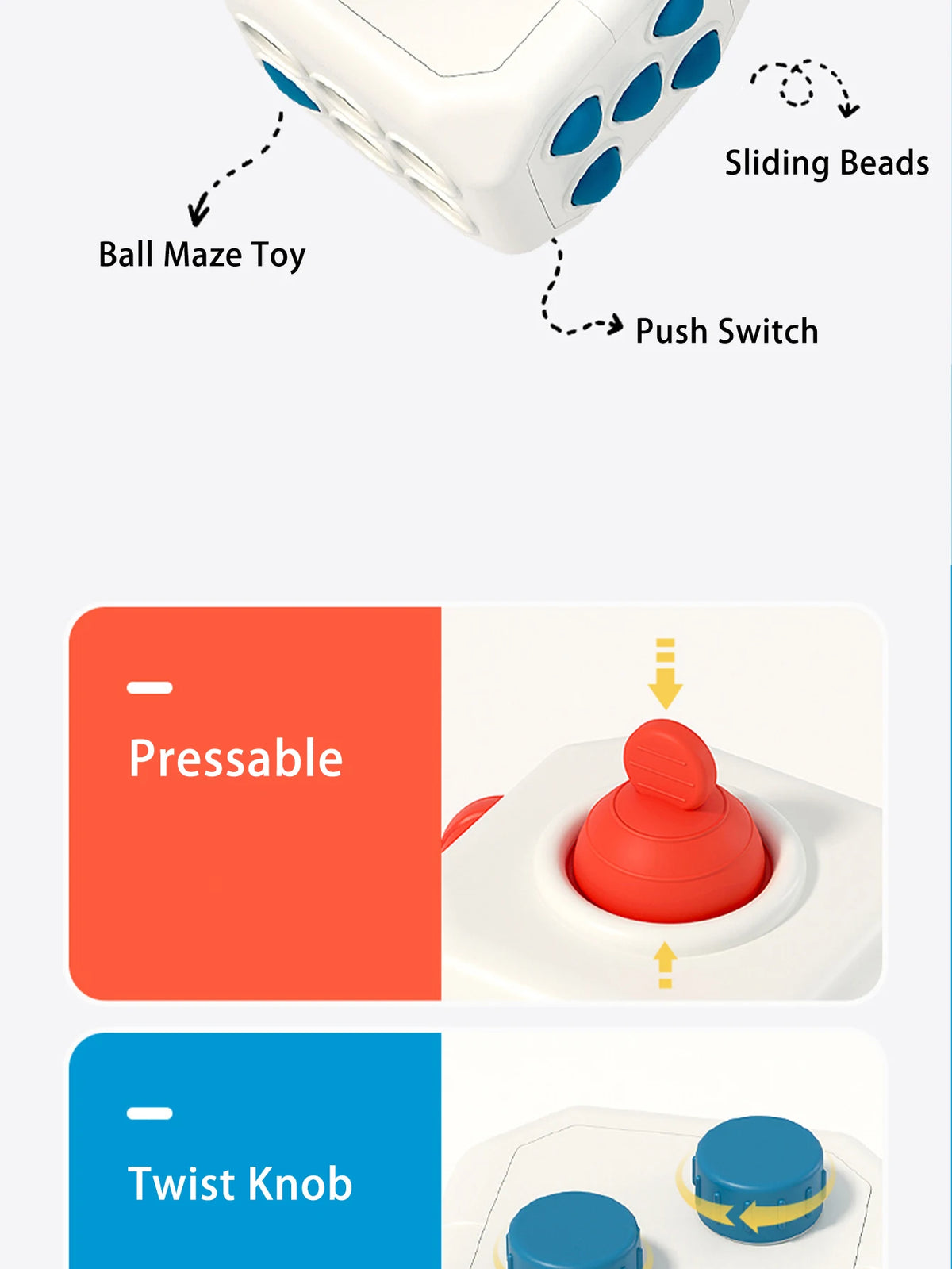 Sensory Busy Ball & Activity Cube for Baby Early Learning