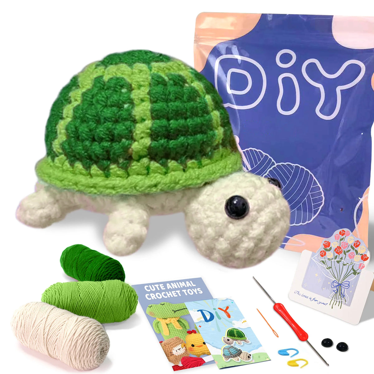 Animal Crochet Kit for Beginners – Complete Starter Set with Step-by-Step Guide