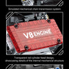 V8 Engine Model Building Kit with Electric Motor – 478 Pieces