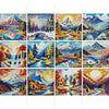 12-Piece Sunset Mountain Diamond Painting Craft Kit