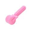 Pink detachable diamond painting roller with a smooth, ribbed rolling cylinder.