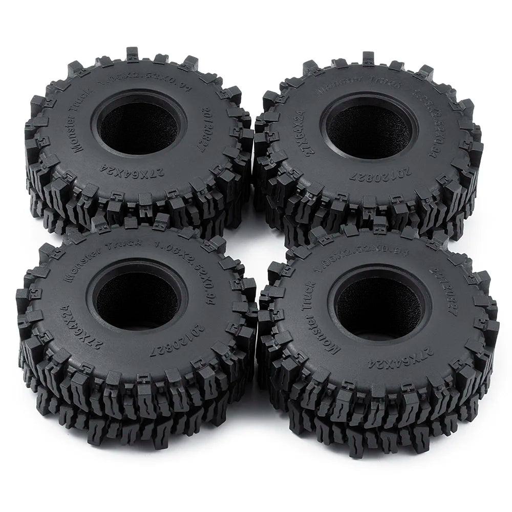 Mud Terrain RC Tires for 1/18 and 1/24 Micro Crawlers