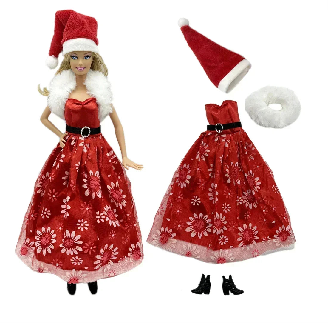 Festive Christmas Outfit Set for 11.5-Inch Dolls