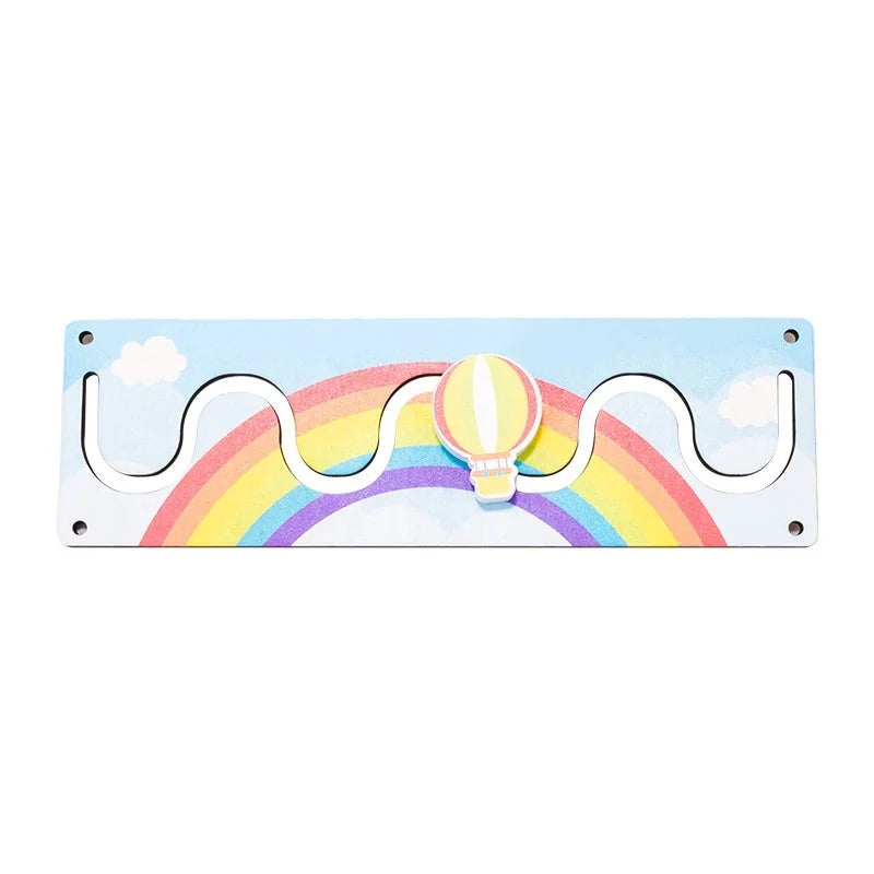 Montessori Busy Board Accessory – Wooden Pipe Roller for Toddler Learning
