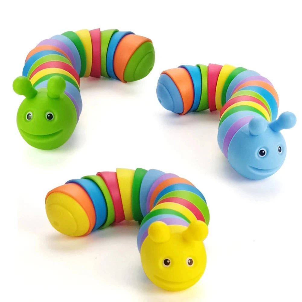 Articulated Fidget Slug Toy - Sensory Stress Relief for Kids and Adults