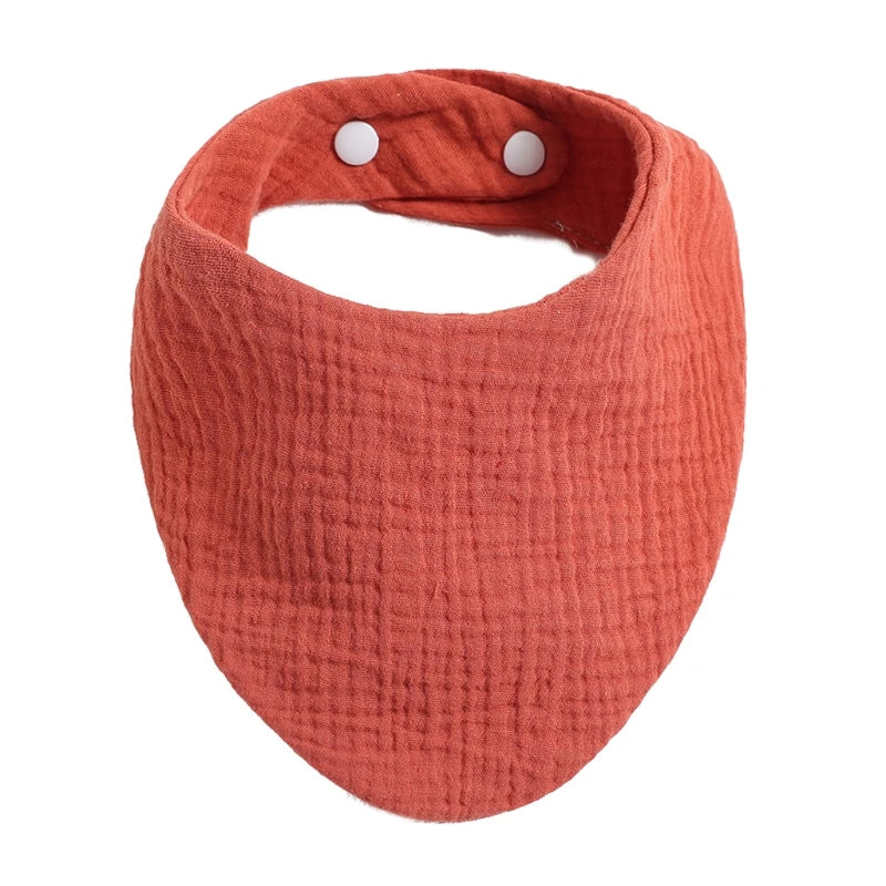 Organic Cotton Muslin Baby Bib with Bandana Style