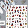 A collection of vintage angel and saint nail art stickers featuring cherubs, crosses, and religious figures.