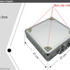 A silver aluminum poker chip carry box with a non-slip mat, shown from above.