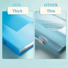 Comparison of thick and thin transparent diamond painting storage albums.