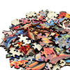 A pile of wooden 3D animal puzzles for a family game night