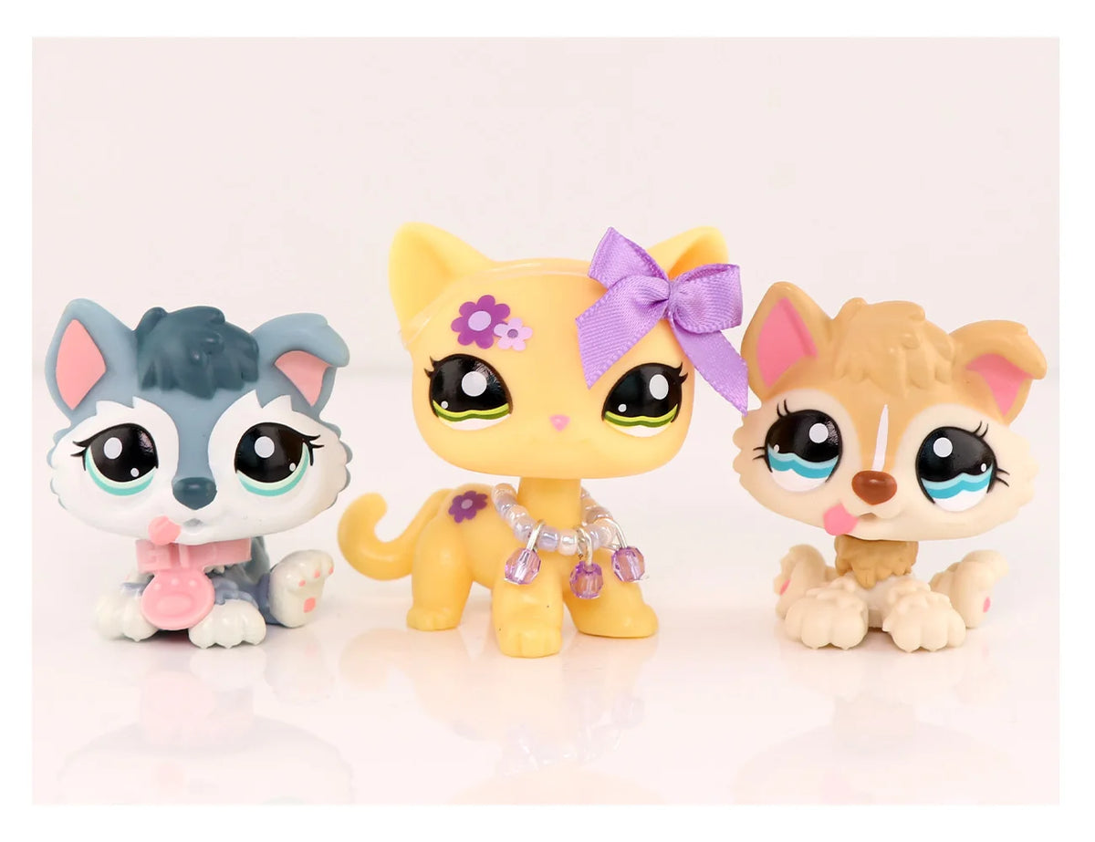Realistic Mini Animal Figurine Set - Dogs, Cats & Fox