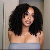 6x5 HD Transparent Lace Front Wig with Pre-Cut Glueless Design, Kinky Curly Human Hair