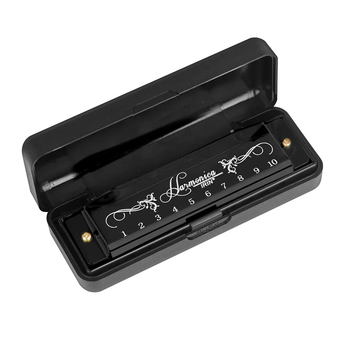 10-Hole C Key Harmonica with Vibrant Metal Shell