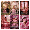 A collection of five cards from a Mystic French Oracle deck featuring themes like Romance, Friendship, Ex, Attraction, Twin F