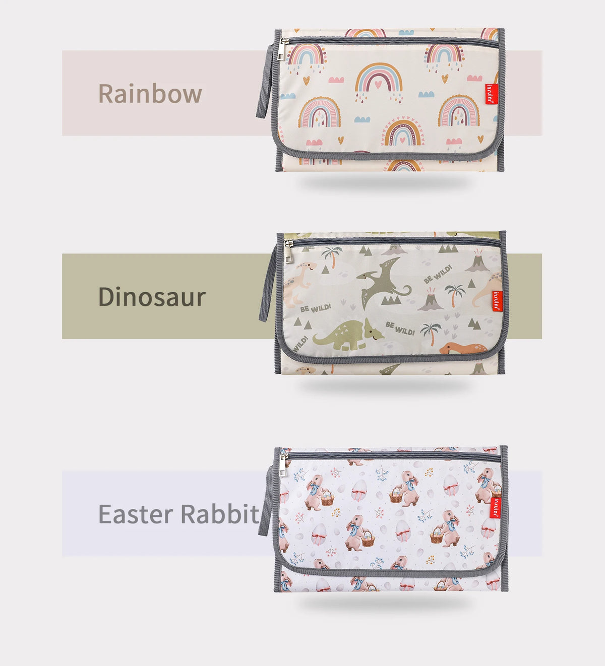 Foldable Waterproof Baby Changing Pad with Storage