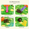Four different trap crises shown on a green board featuring rabbits and wooden blocks.