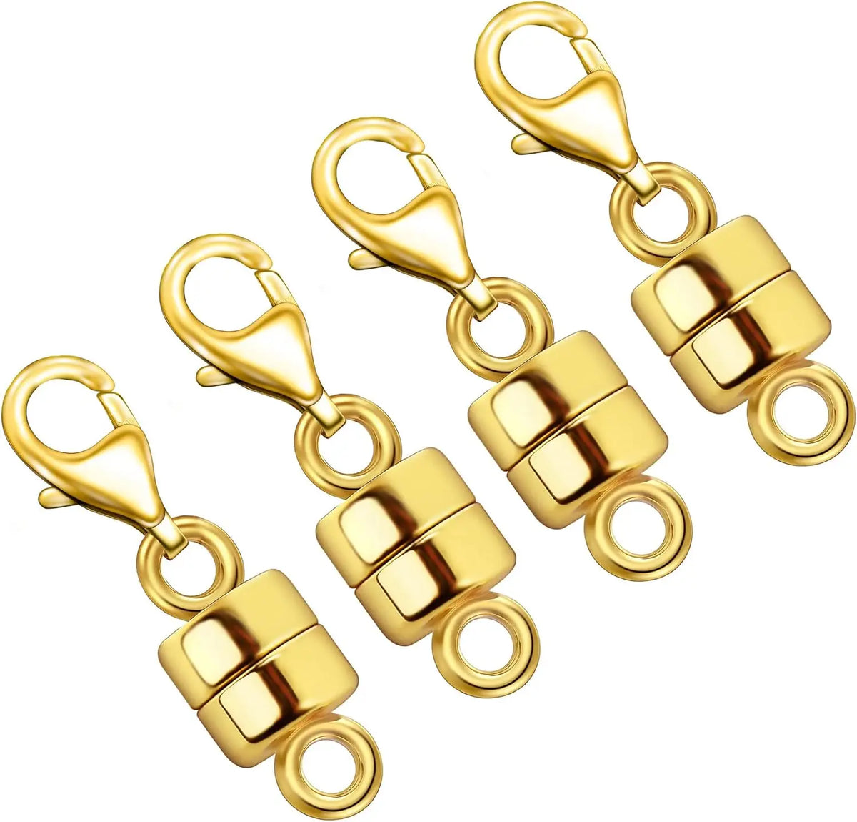 Magnetic Necklace Clasp Converter with Lobster Claw – 14K Gold & Silver Plated