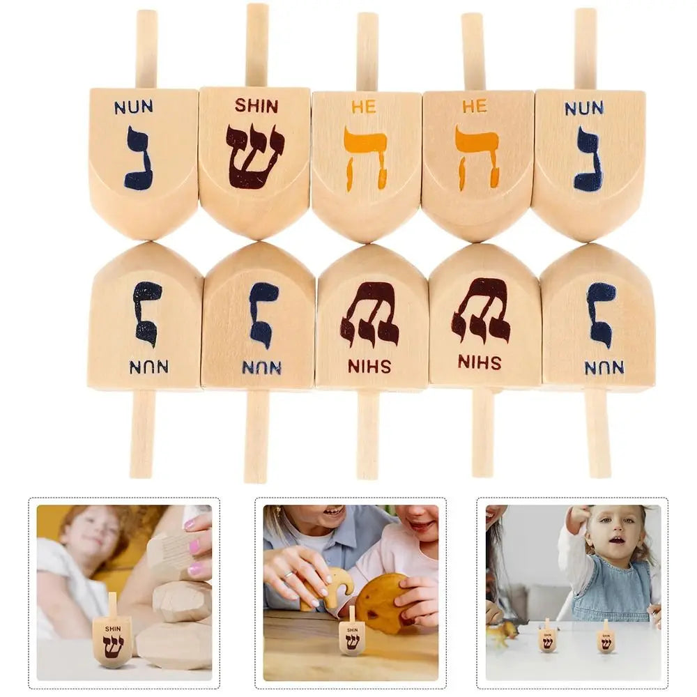 Classic Wooden Spinning Tops for Kids