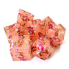 Handmade Resin D&D Dice Set – 7 Polyhedral Dice with Floral Design