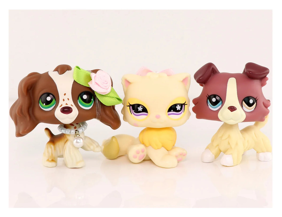 Realistic Mini Animal Figurine Set - Dogs, Cats & Fox