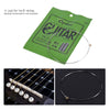 A packet of Orphee guitar strings and a coil of extra light bronze acoustic guitar replacement strings.