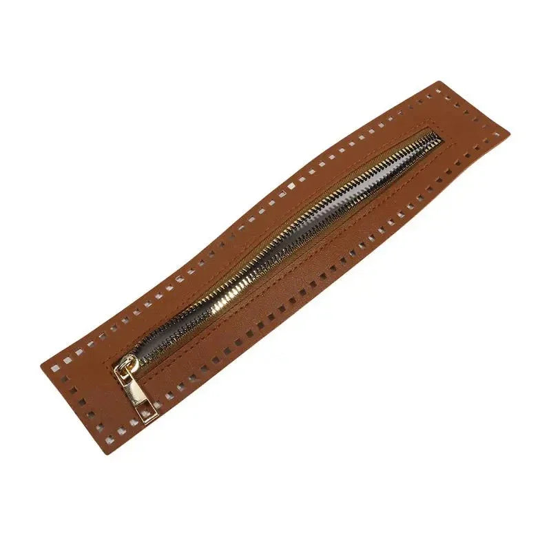 27cm Leather Zipper with Solid Hardware for Bags & Crafts
