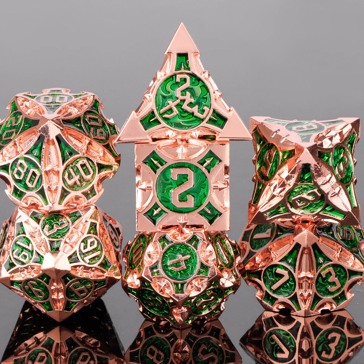 Metal Polyhedral Dice Set for Tabletop RPGs