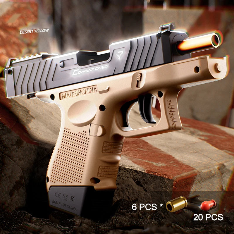 Compact Blowback Toy Pistol with Shell Ejection