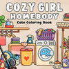 A coloring book featuring cute animal and floral designs for stress relief.