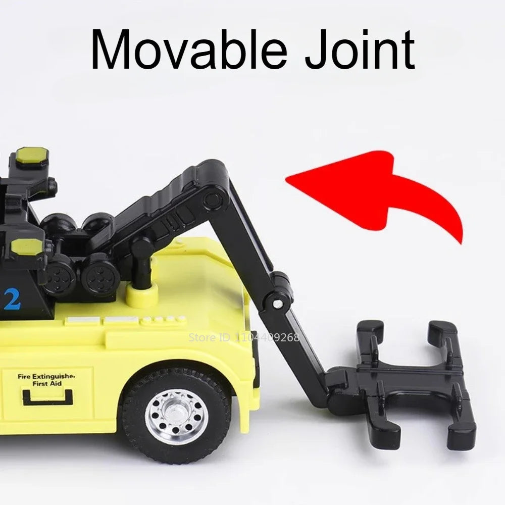 Diecast Metal Container Truck with Trailer – Pull-Back Action
