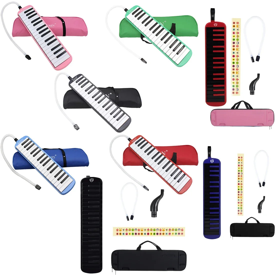 32-Key Portable Melodica with Windpipe and Backstrap