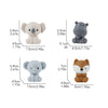 Silicone Animal Bath Toy Set with Floating Boats