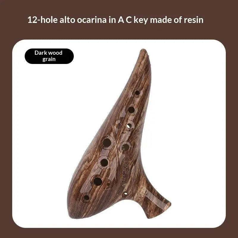 Ceramic 6-Hole Ocarina Pendant for Beginners