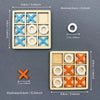 Classic Wooden Tic Tac Toe Game for Family Fun