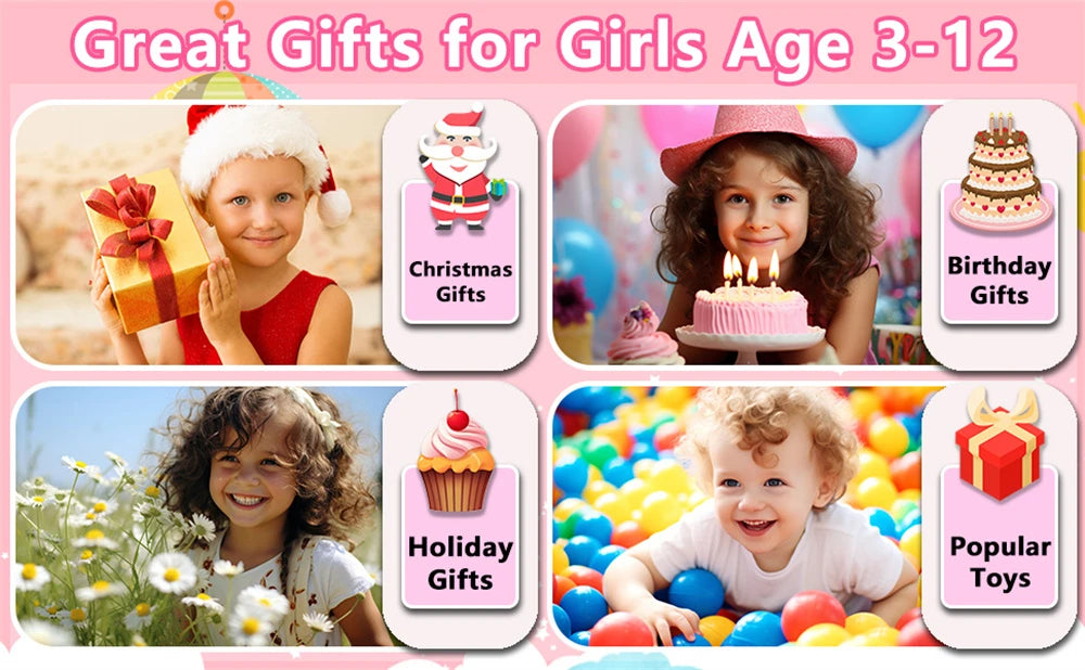 Kids' Smart Phone Toy with Dual Camera and 28 Learning Games