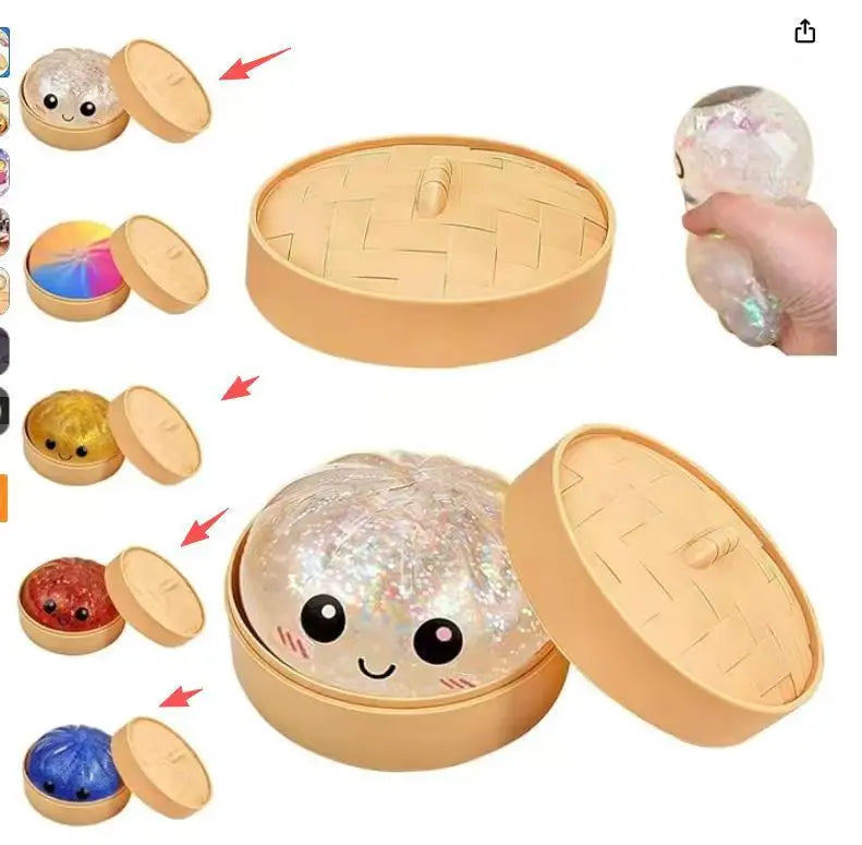 Slow Rising Glitter Dumpling Squishy Stress Ball