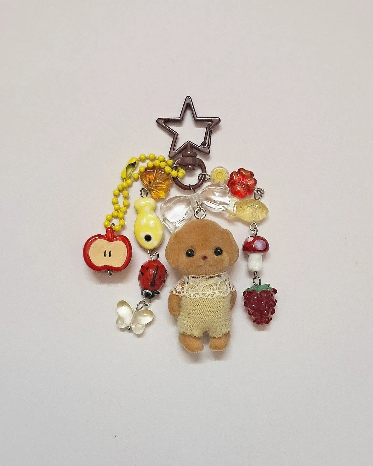 Caramel Cat Plush Keychain Bag Charm