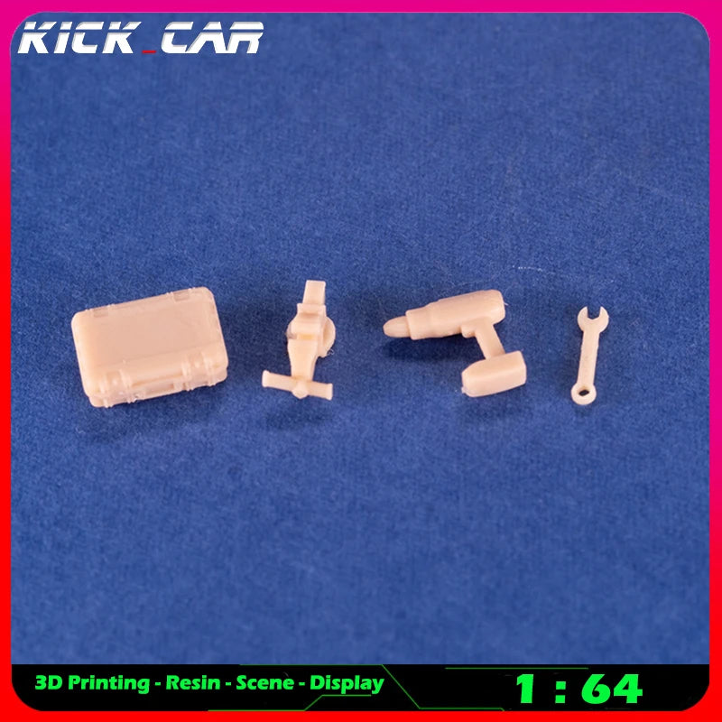 1/64 Scale Resin Tool Cabinet Set for Diorama Scenes