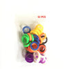 A collection of 32 colorful silicone key sleeves in various colors like yellow, green, orange, and purple, packaged in a clea