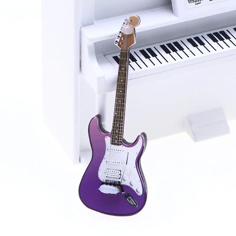 Miniature Electric Guitar for Dollhouse Decor