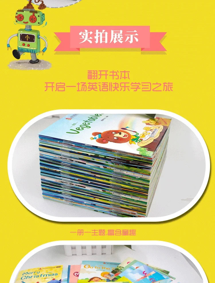 60-Book Set of English Learning Picture Books for Early Readers