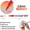 A set of LIT paint markers with a 3.0mm medium tip shown next to a white mug and various color options.